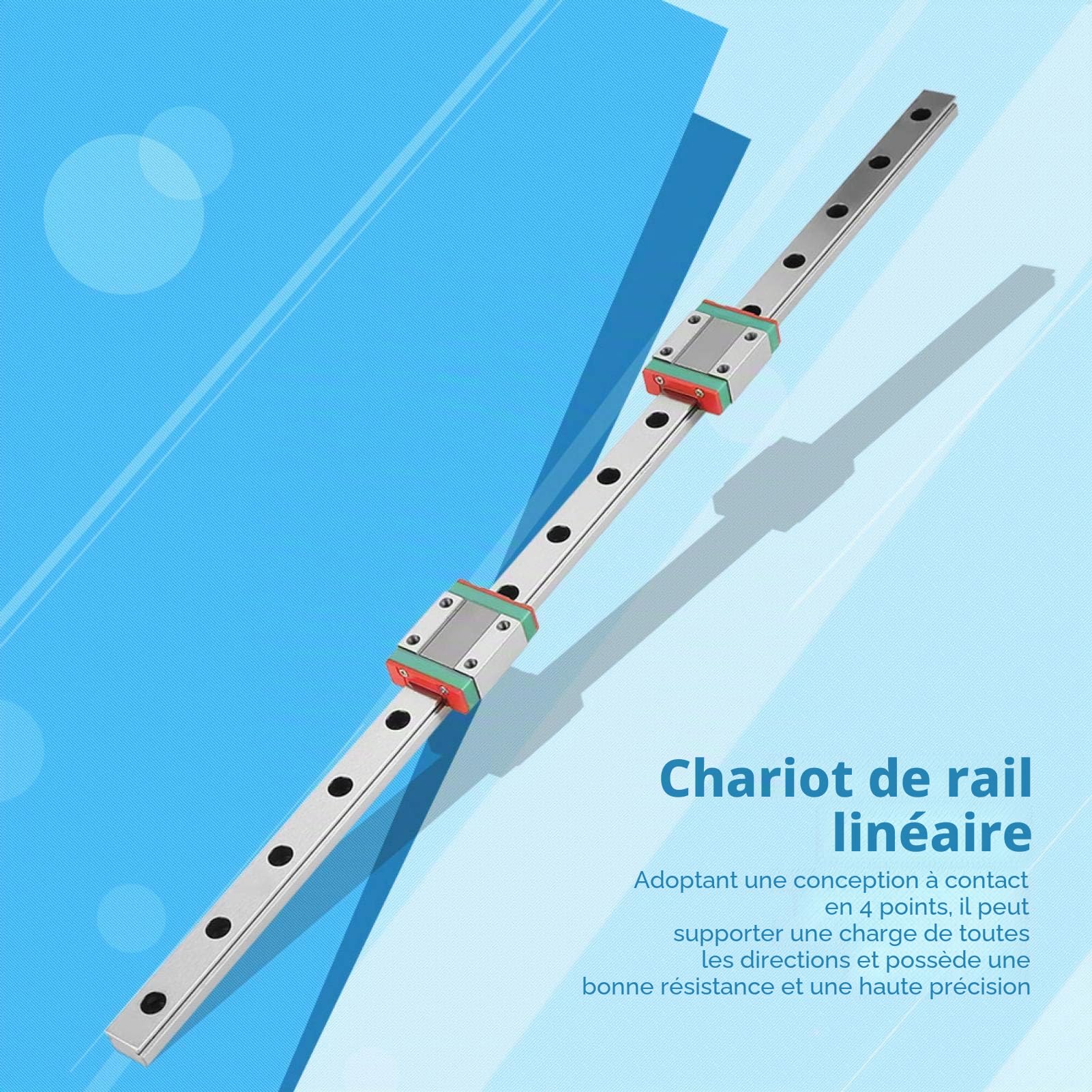 Haute Qualité 1pc 400mm MGN12 Miniature Linéaire Rail Guide Rail 12mm Largeur + 2pcs MGN12B Glisser Blocs