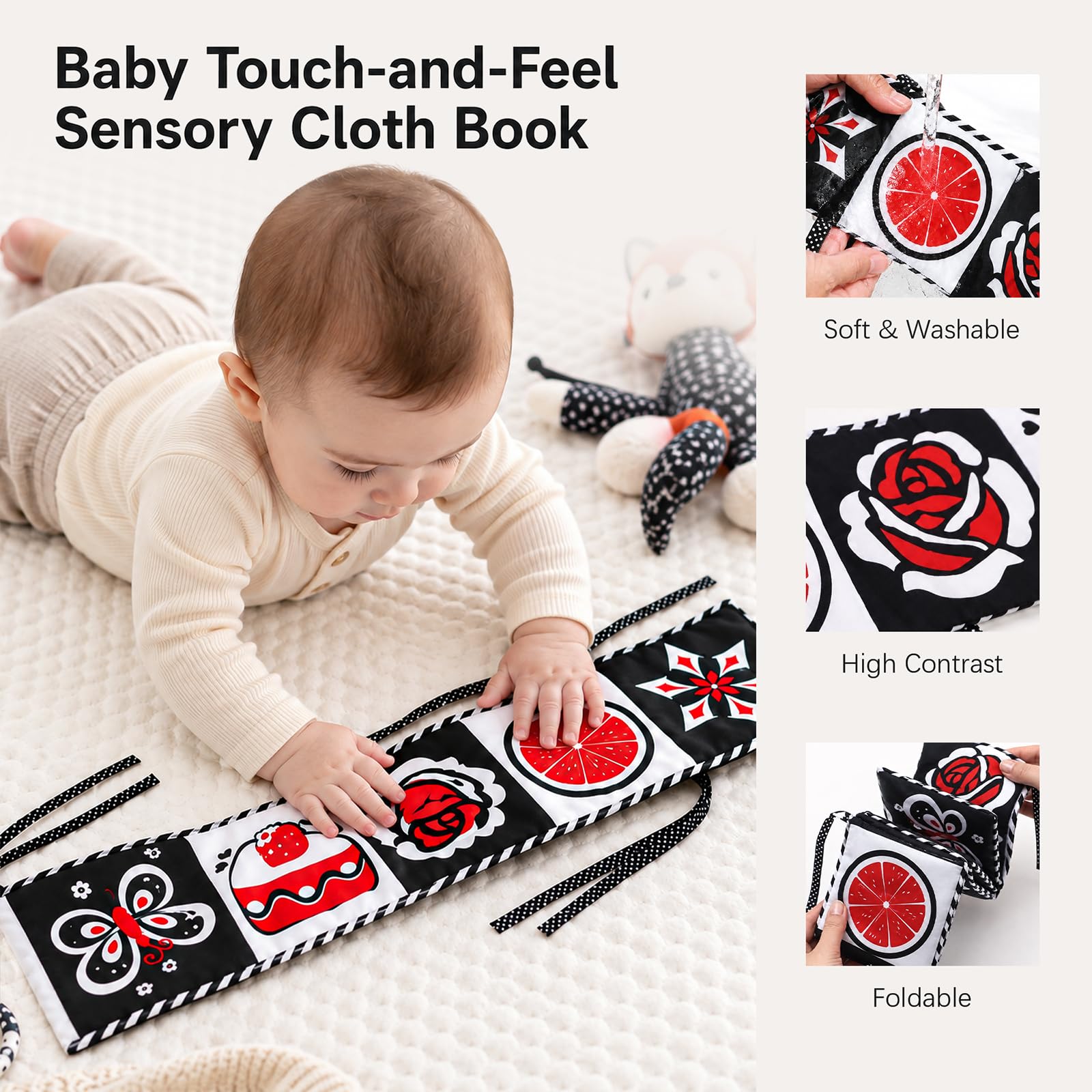 vamei Coffret Cadeau Bébé, Jouet Sensoriel Bebe, Spirale d'Activité Bébé