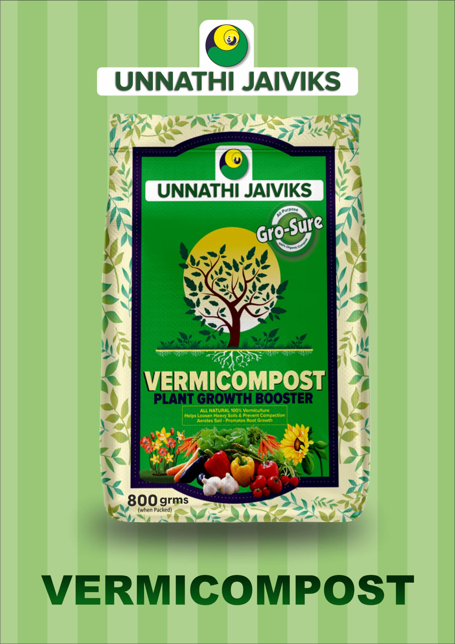 Unnathi Jaiviks-Vermicompost For Plants&Home Gardening-Gandul Khat-Kechua Khad Manufactured From Cow Dung-Earthworm Compost-No Smell,Not Wet,Free-Flowing Dry Vermi Compost Fertilizer (800) (B0CVQRKKSC) Amazon Price History, Amazon Price Tracker
