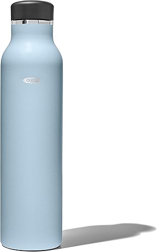 OXO Strive - Botella de agua aislada de 24 onzas con tapa estándar, color azul topacio disponible en Yaxa Peru
