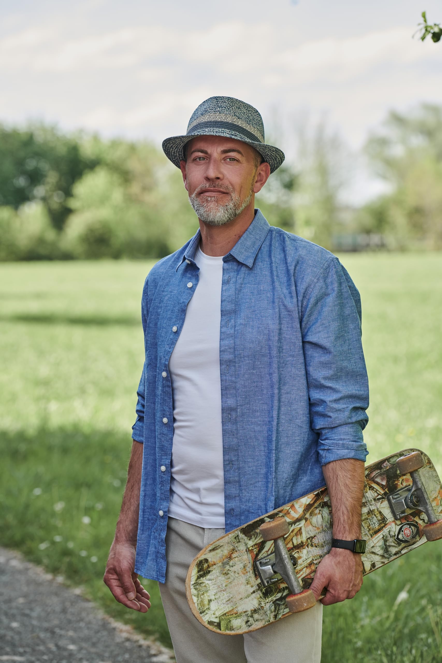 CHILLOUTS Cappello di Paglia Dairut Trilby da Sole Cappelli Spiaggia