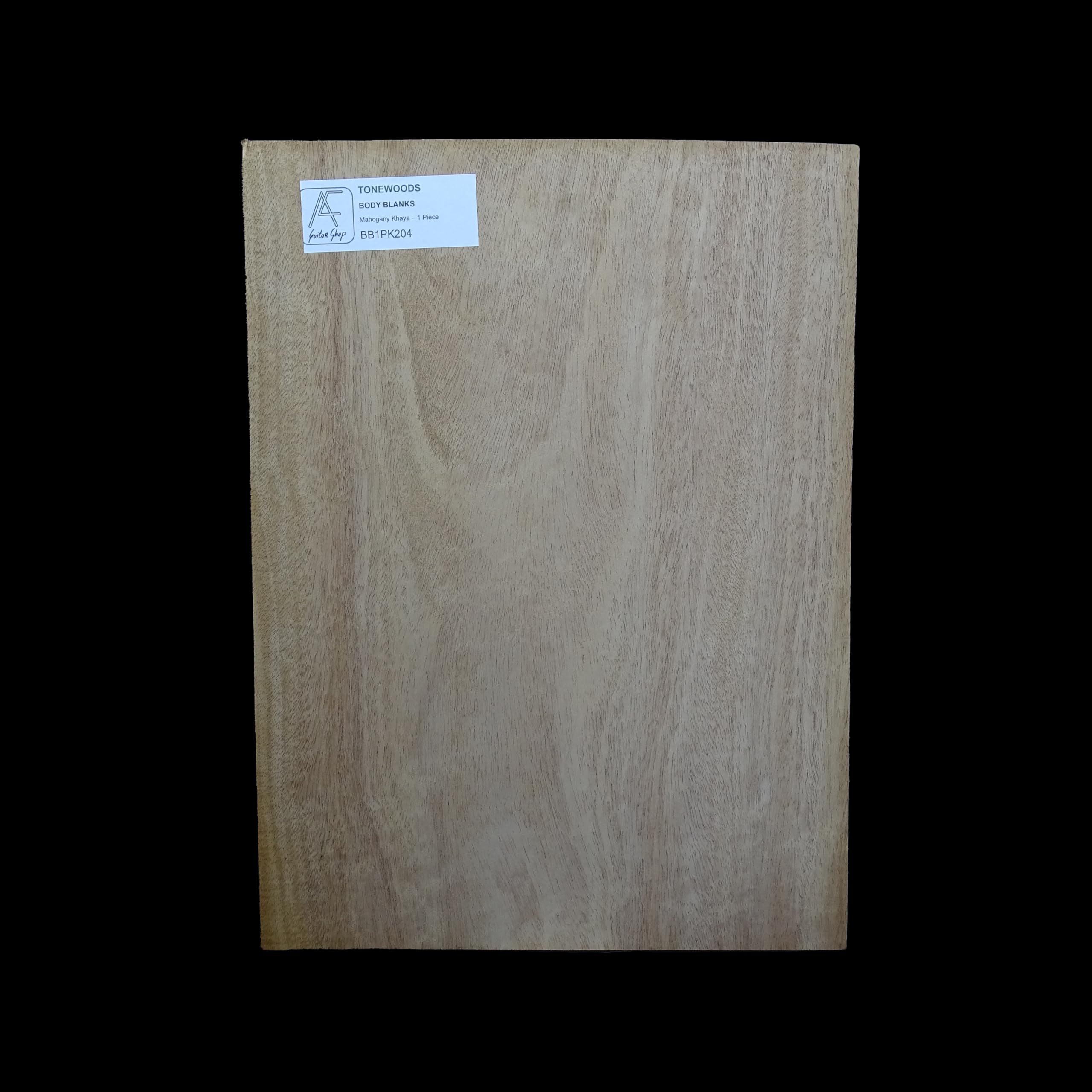 Corps guitare acajou Khaya monobloc calibré sans collage BB1PK204 pour luthier