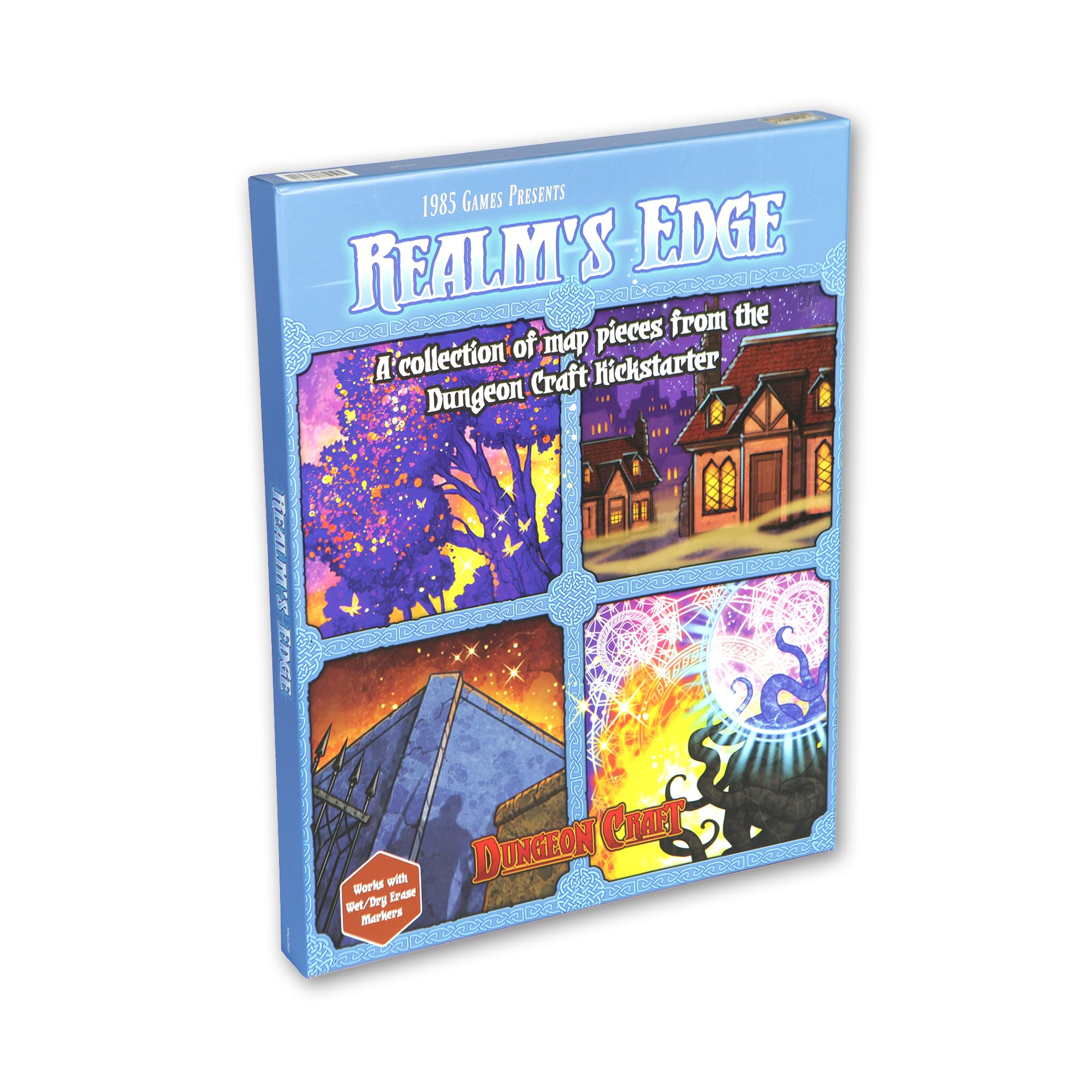 DUNGEON CRAFT Realm's Edge Book by 1985 Games - Immersive Dungeon Game with Dry Erase Maps for Endless Adventures - Water Resistant Game with Loose