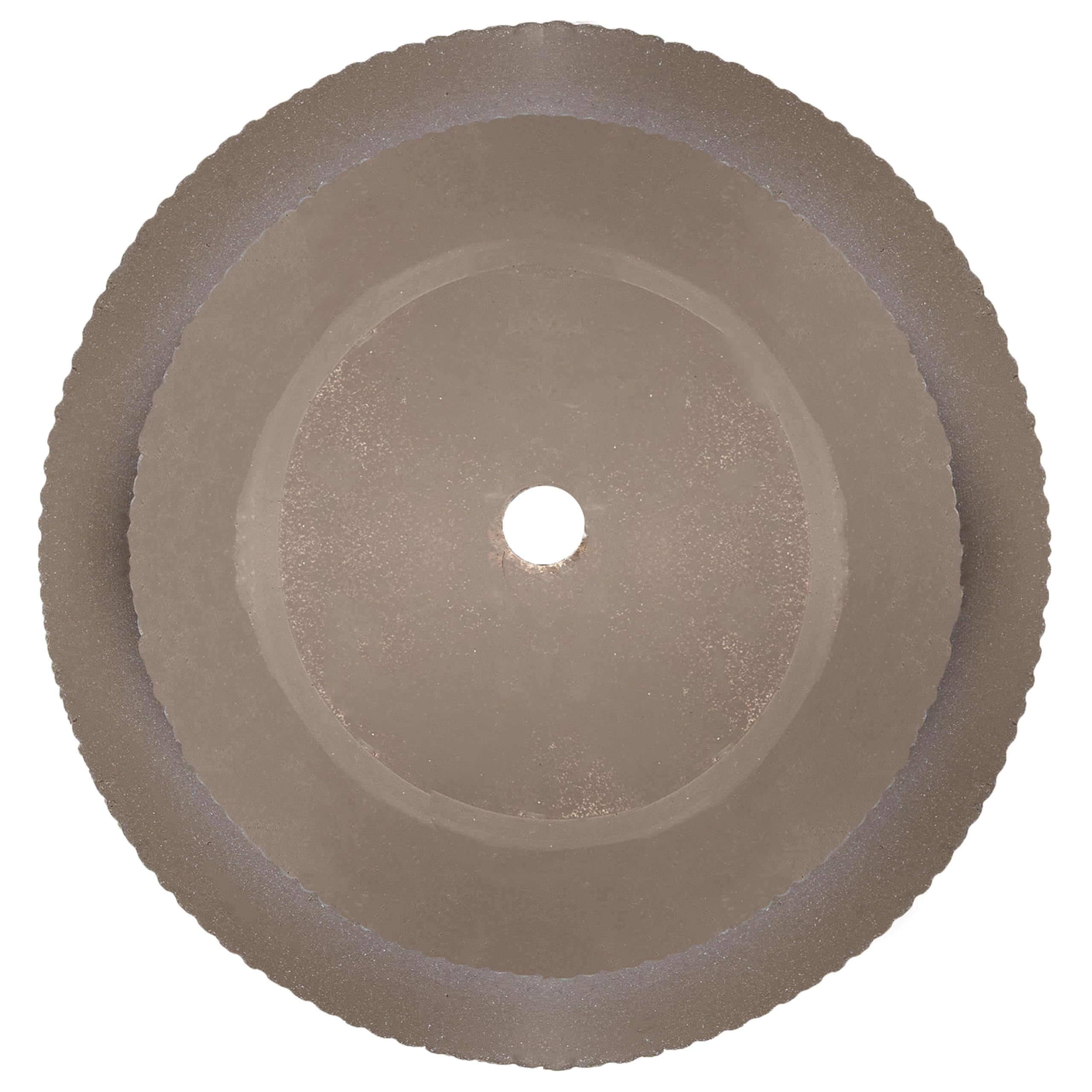 Blumentopf Ton und Glasfaser beige Taupe rund ⌀ 37 cm mit Rillen modern Daria