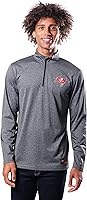 Vista 16 de Ultra Game NFL Official Adults Super Soft Quarter Zip Long Sleeve T-Shirt Gris Caliente Carbón