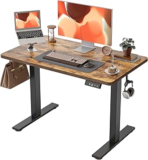 TIQLAB Height Adjustable Electric Standing Desk, 40 x 24 inch, Sit Stand Up Desk, Splice Board, Computer Home Office Desk,... Price In India