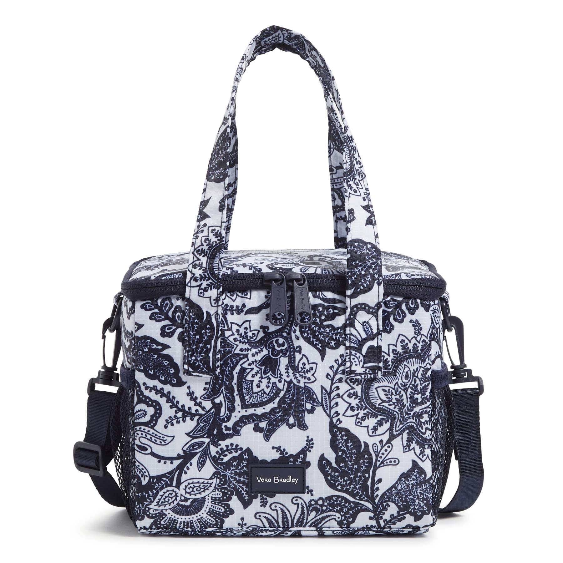 Vera Bradley37211-13218 Recycled Ripstop Lunch Cooler Bag, Java Navy & White