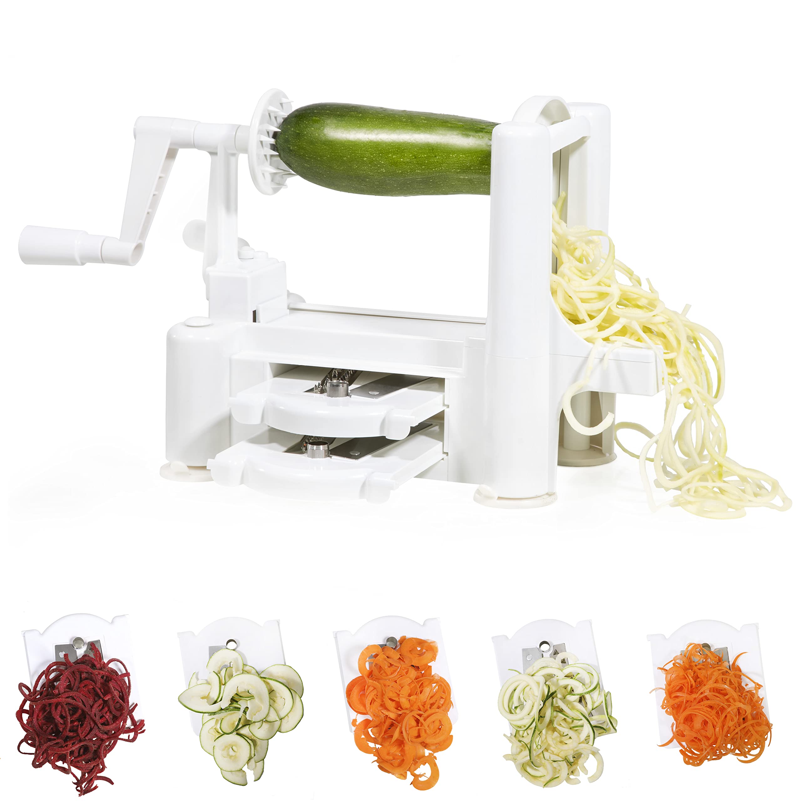 Amazon.com: Chef's Star 5-Blade Vegetable Spiralizer, Heavy Duty