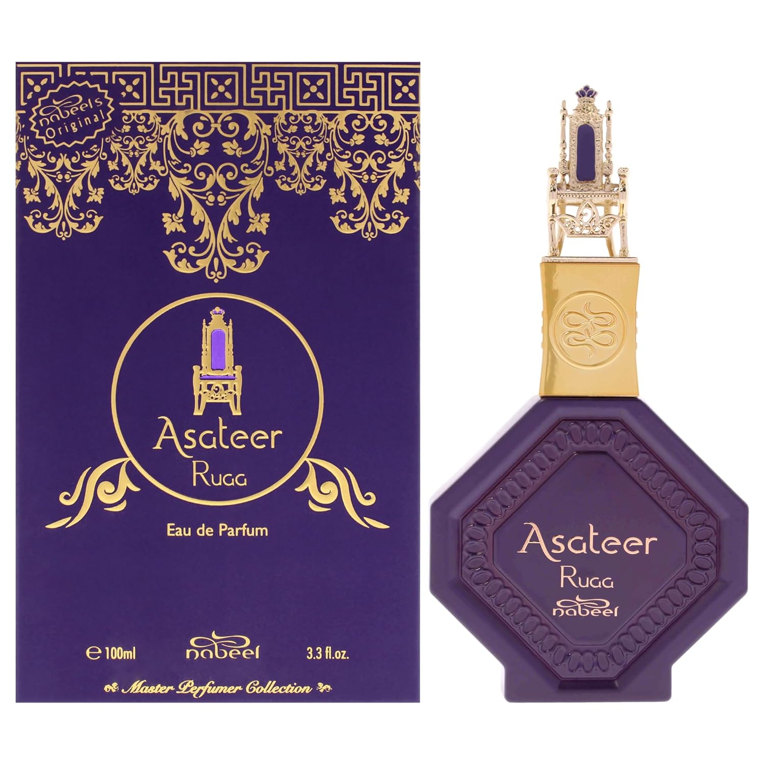 Nabeel Master Perfumer Collection - Asateer Ruaa - Perfume for Women and Men - Amber, Woody Fragrance - Notes of Red Berries and Orange - 3.3 oz