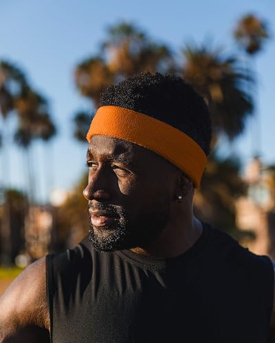 Miniatura 30 de Suddora Diadema de entrenamiento para hombres y mujeres, banda deportiva que absorbe la humedad, bandas de tela de rizo de algodón ligero para Lazo