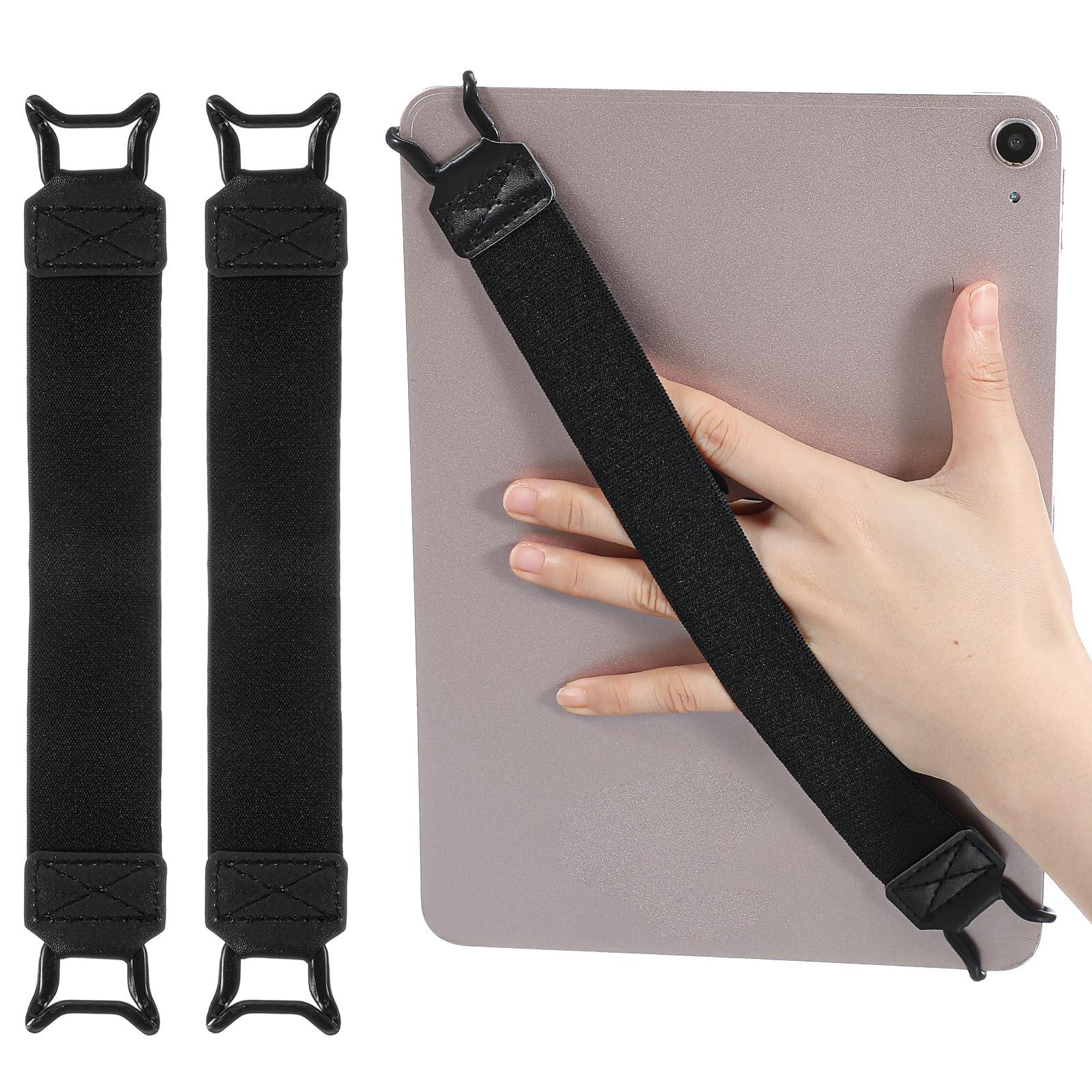 2 sztuki tabletu, uchwyt na palec, uchwyt do tabletu, lekki i przenośny, bardzo elastyczny pasek na rękę, uchwyt do tabletu, do czytników, urządzeń, czarny