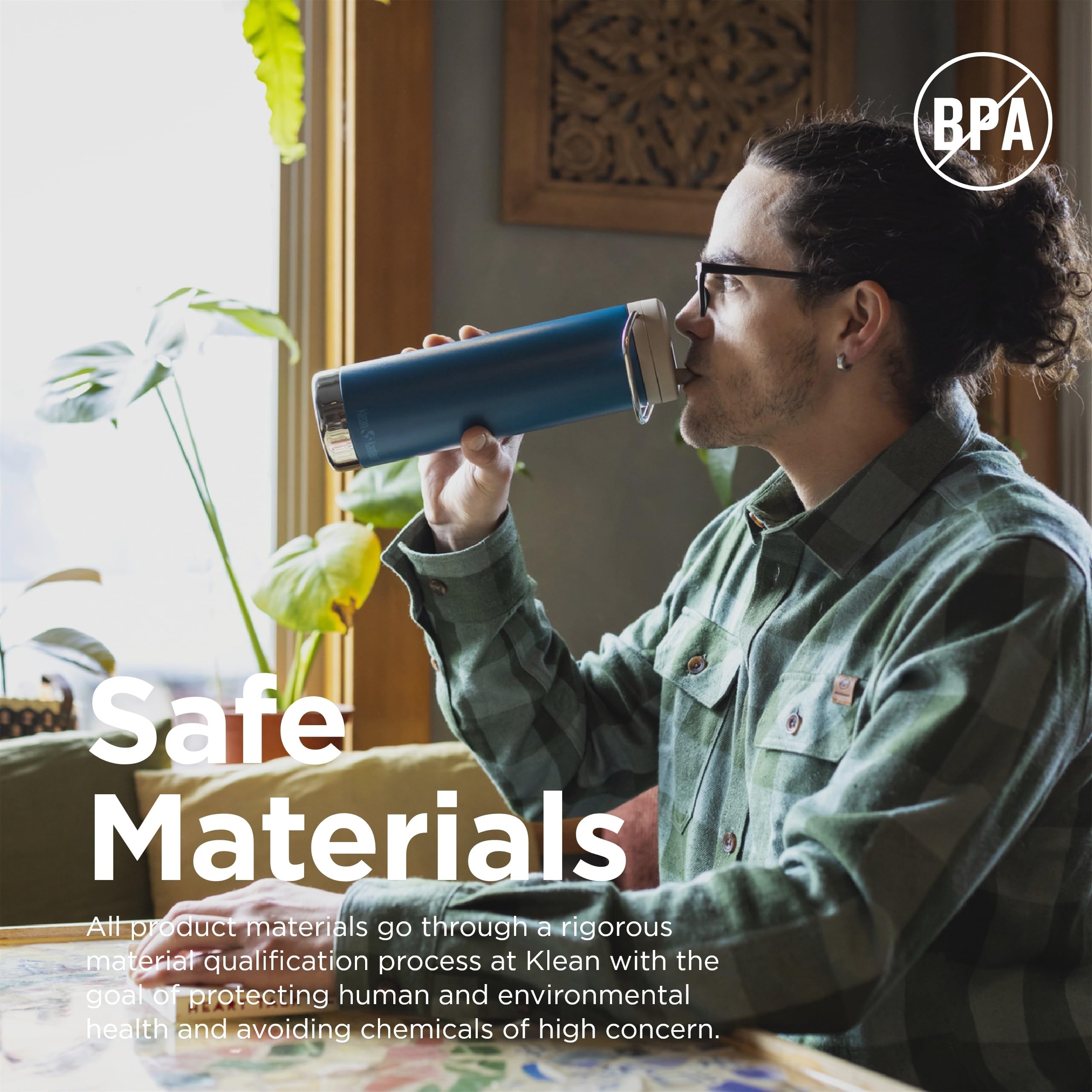 Klean Kanteen Garrafa de água isolada TKWide de 590 ml com tampa