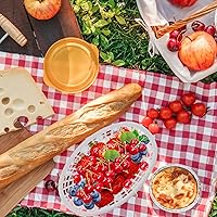 Vista 8 de FEOOWV Combo de cesta de comida rápida de estilo retro (12 unidades) y forro a cuadros (100 unidades). La cesta de comida rápida es apta