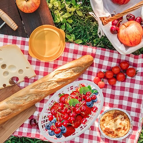 Miniatura 8 de FEOOWV Combo de cesta de comida rápida de estilo retro (12 unidades) y forro a cuadros (100 unidades). La cesta de comida rápida es apta