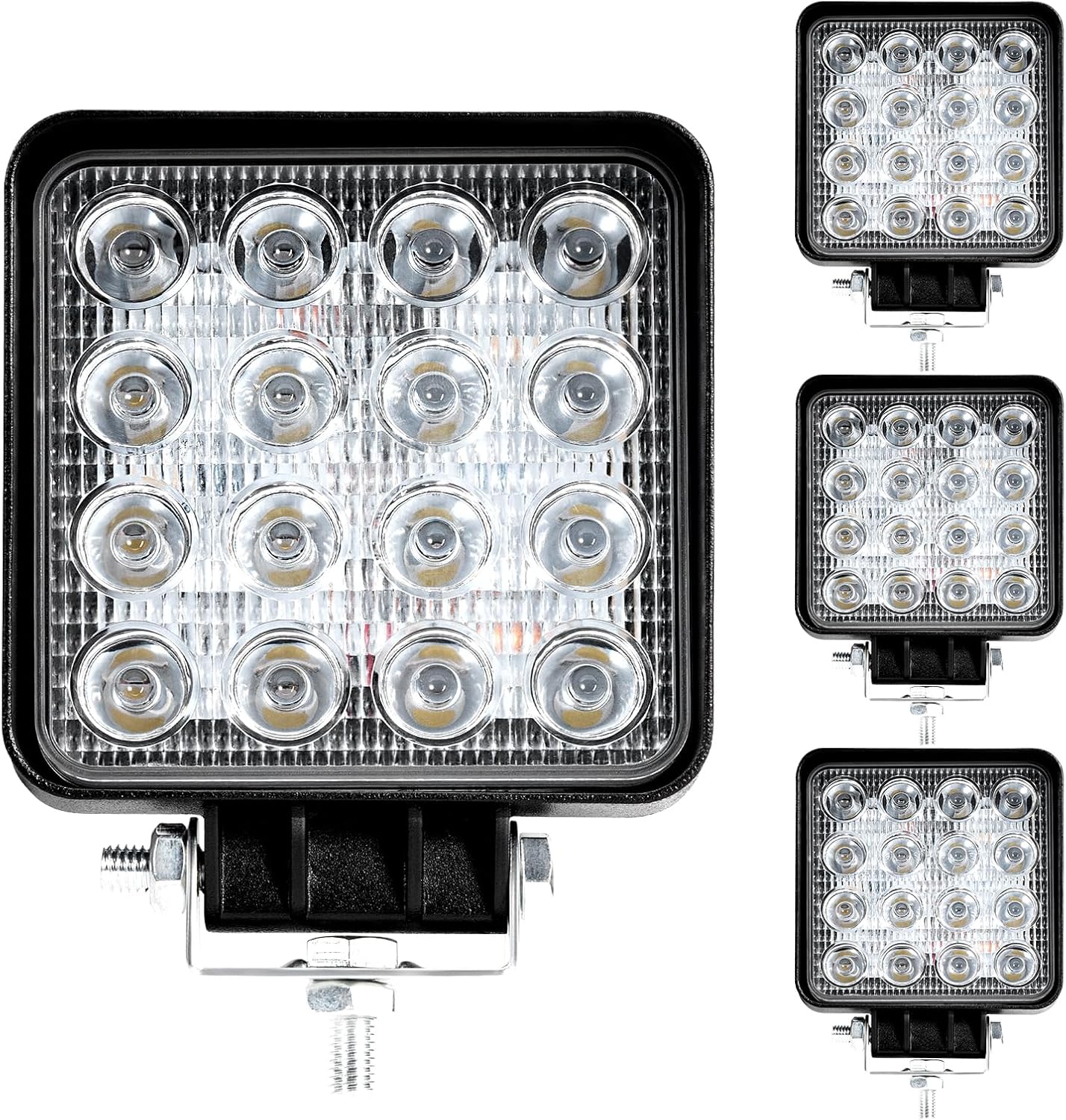 10PCS 4 Inch LED Light Pods, IP67, 5600LM LED Work Lights for Truck, Tractor,ATV,UTV, Boat, Driving Lamp Daytime Running Light Off-Road Lights