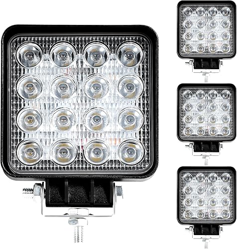 Luz de trabajo LED 080, 4 luces de trabajo LED de 80 W de 10 cm.