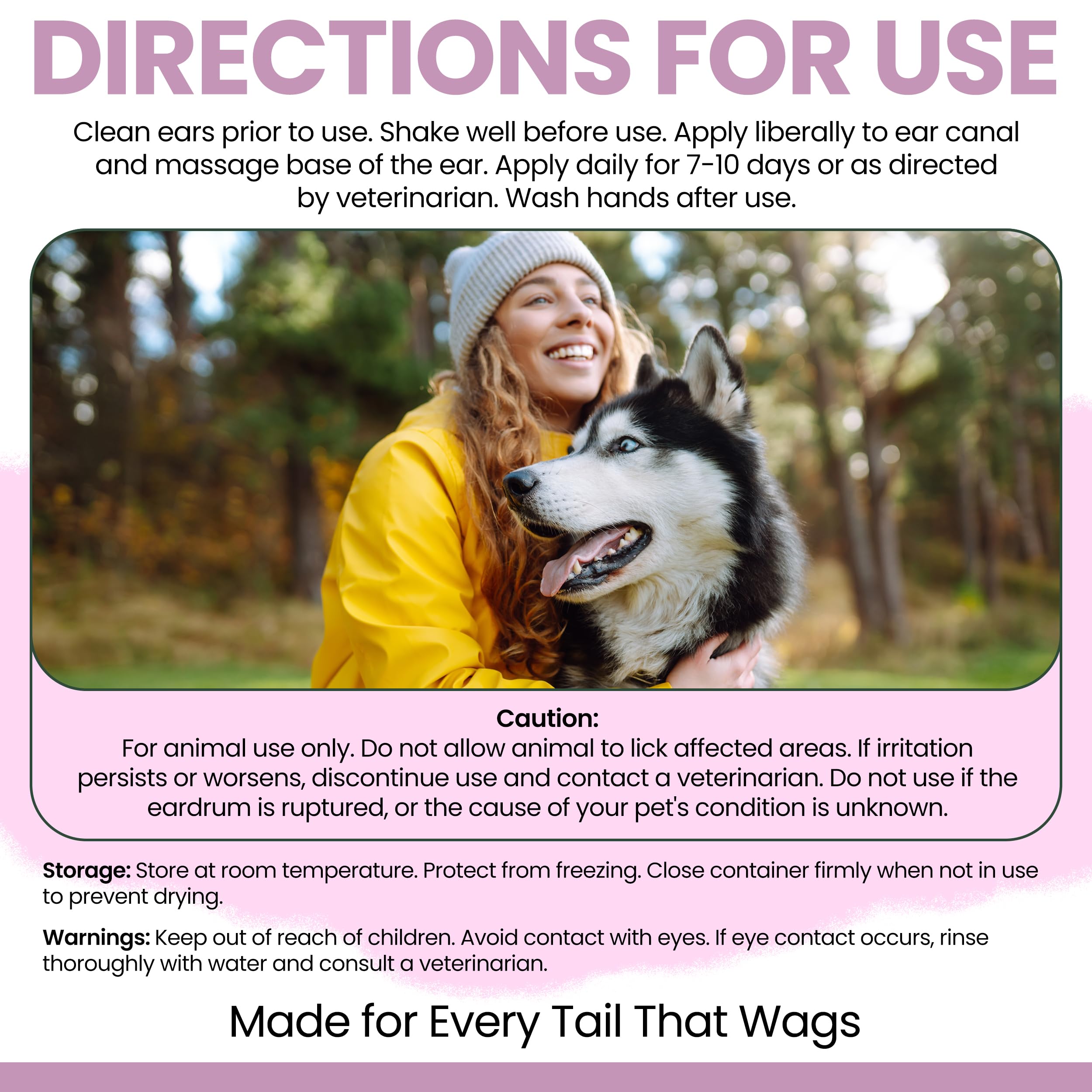 Chew + Heal Labs Dog Ear Cleaner - Medicated Dog Ear Buildup Drops for Dirt and Wax - 12 oz Advanced Flush with Chlorohexidine and Ketoconazole - Made in The USA - image 5