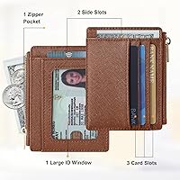 Vista 110 de Sodsay Estuche para tarjetas, cartera delgada con bolsillo frontal, para mujer, sujetatarjetas con llavero negro