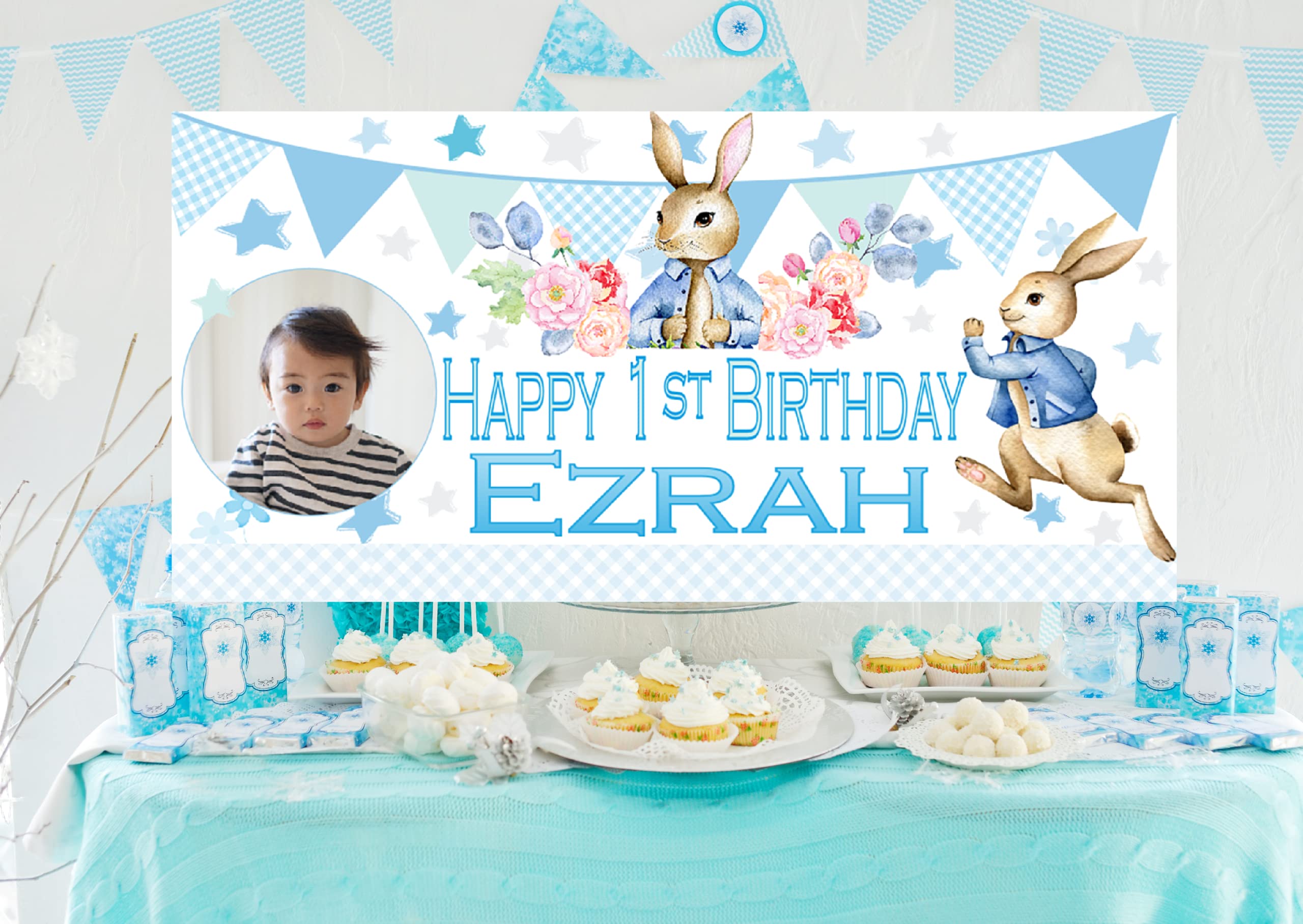 Buy PERSONALISED Birthday Banner Black Silver Large 4ftx2ft Party - View #5