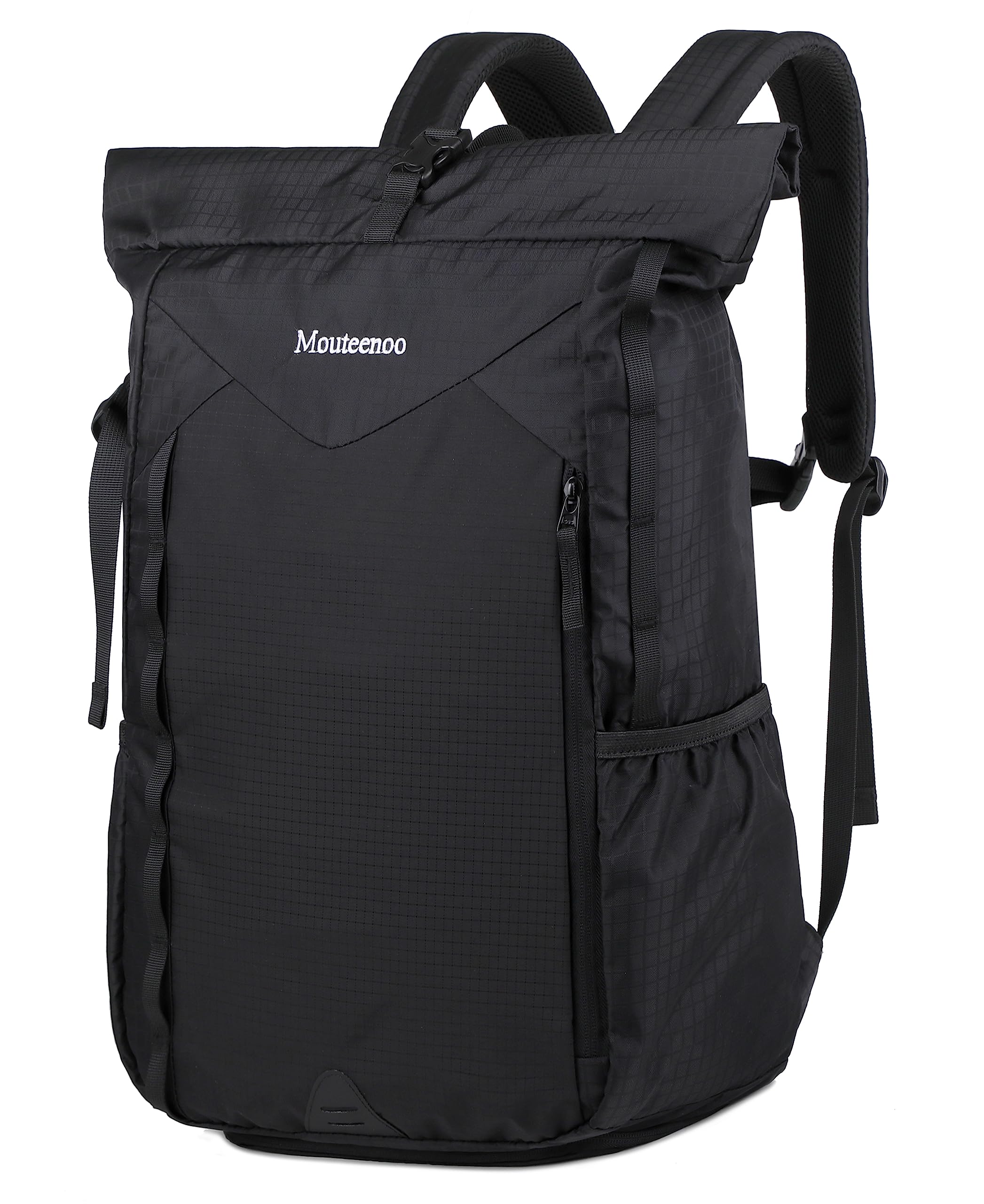 MouteenooGym Backpack with Shoes Compartment, Sports Backpack (Black)