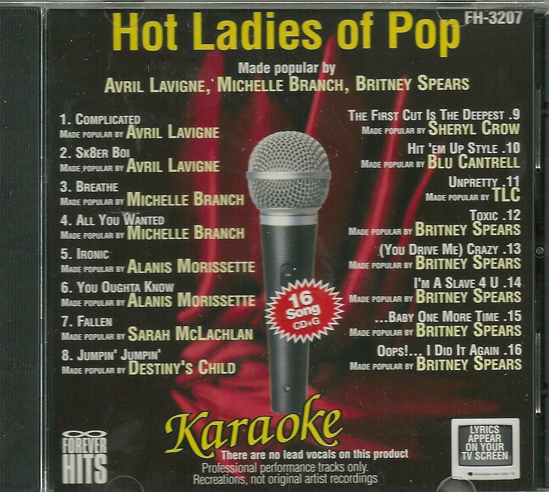 FOREVER HITS Karaoke HOT LADIES OF POP FH-3207 CDG 16 Songs
