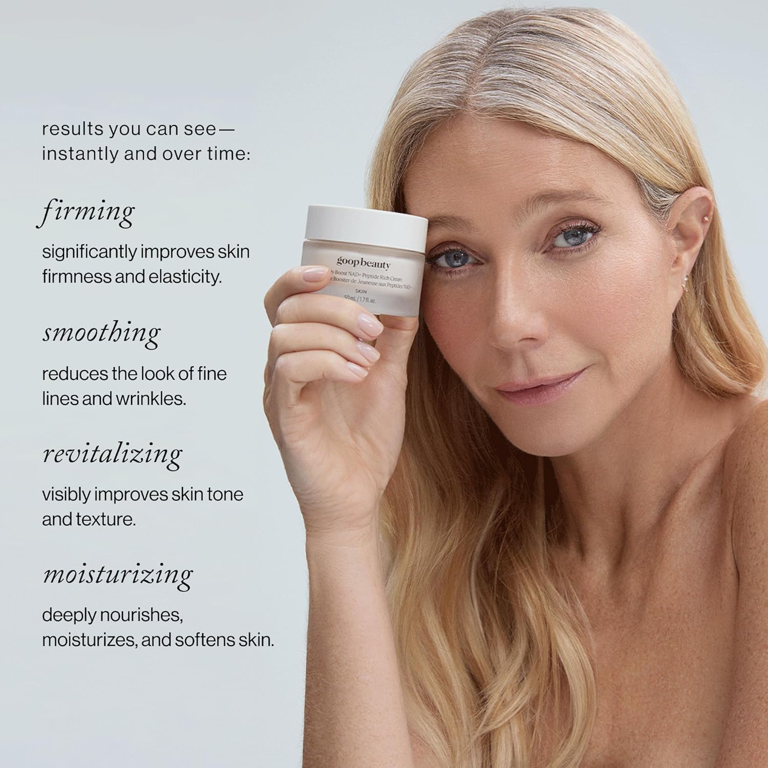 goop Beauty Youth-Boost NAD+ Peptide Rich Cream | Face Moisturizer for Aging Skin | Peptides, Ceramides, & NMN | Fine Lines & Wrinkles Treatment | 1.7 fl oz - Image 2