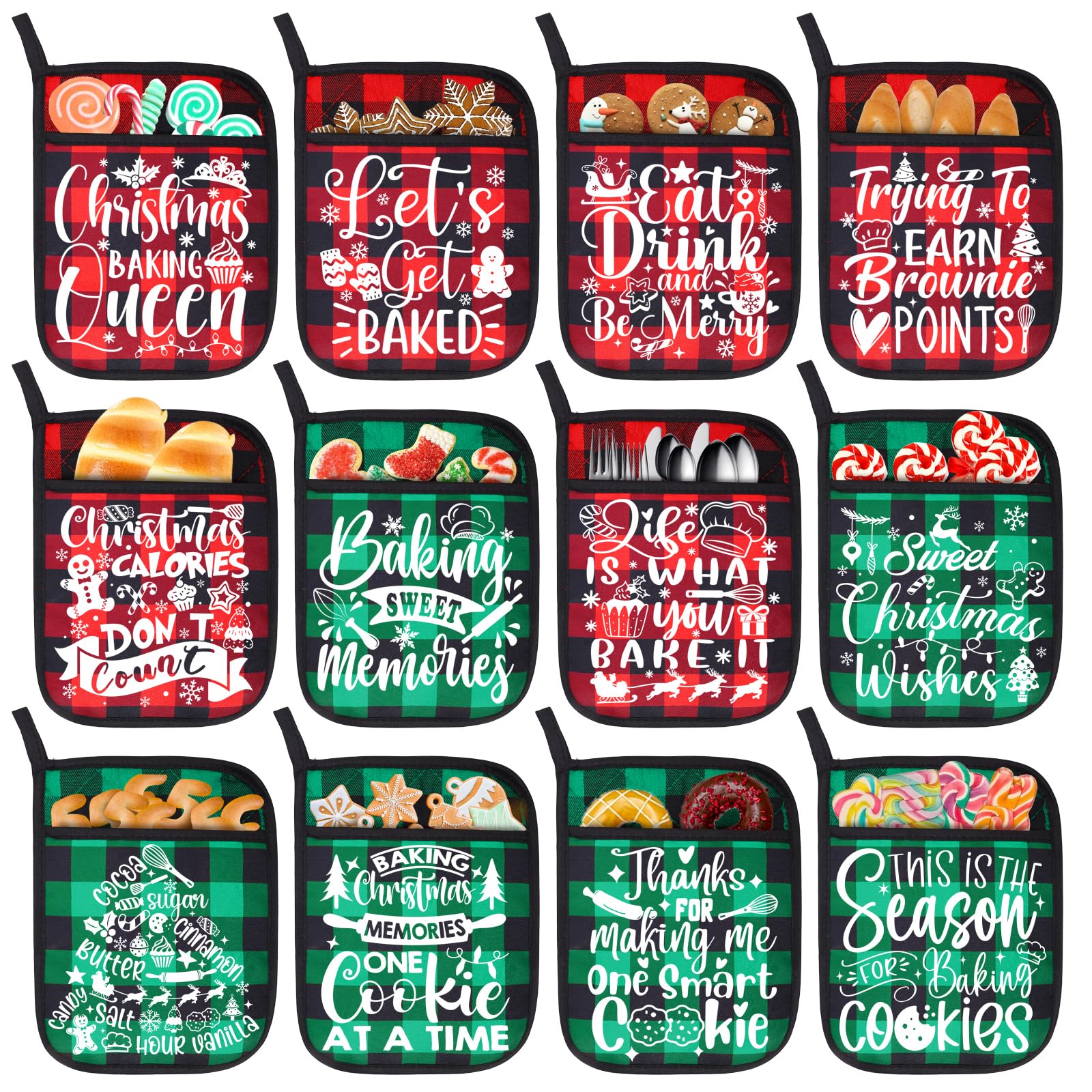 Maniques de Noël avec poche pour ne plus jamais se brûler en sortant les plats du four