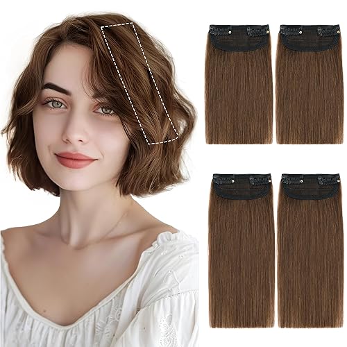 Miniatura 35 de SEGO 2 extensiones de cabello humano corto con clip, de 6 pulgadas, 0.71 oz, extensiones de cabello humano para mujeres con cabello adelgazante que