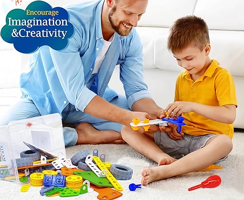 Miniatura 2 de AIVIAI STEM Kit de juguete de 163 piezas de bloques de construcción juguetes educativos construcción de aprendizaje ingeniería juguete para niños de