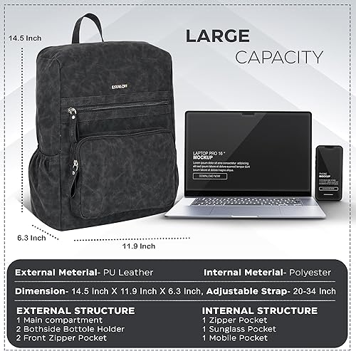 Vista 3 de ESTALON Leather Crossbody Bags for Women - Purses Women's Shoulder Sling Handbags