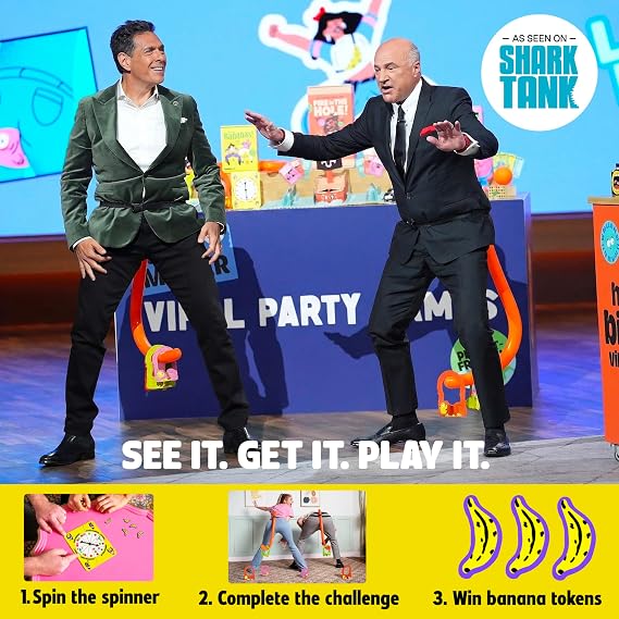 MCMILLER ENTERTAINMENT Its Bananas The Hilarious Monkey Tail Party Game for Adults & Families | Funny Indoor & Outdoor Game for Bachelorette Parties, Summer Parties, BBQs, Birthdays & Game Nights