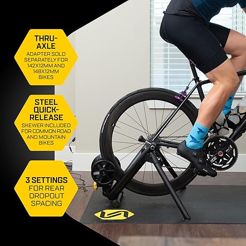 Miniatura 6 de Saris M2 Smart - Entrenador de bicicleta de resistencia electromagnética para interiores compatible con la aplicación Zwift