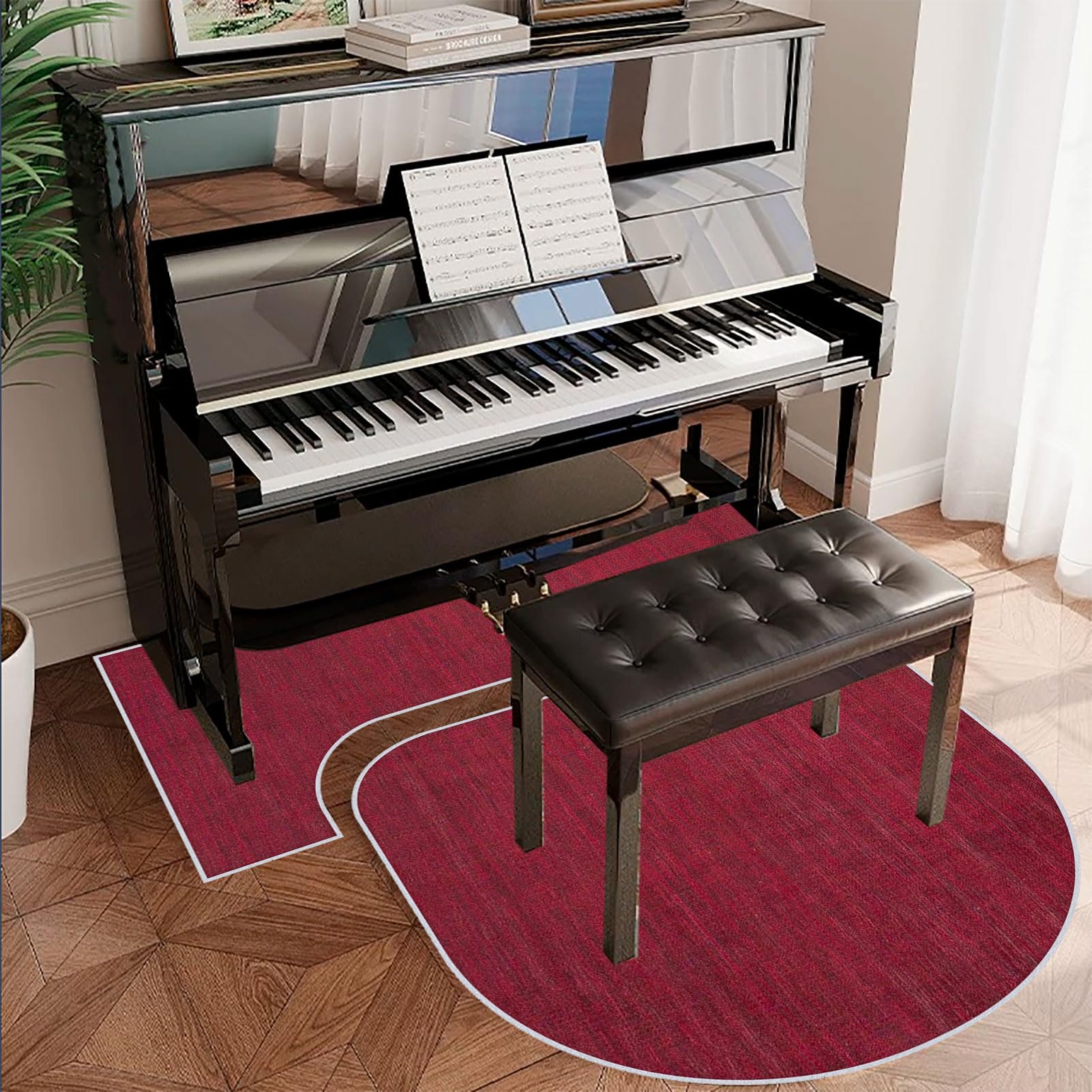 Tapis insonorisant pour piano, absorption acoustique, tapis insonorisant pour piano, absorption des chocs, tapis insonorisant, comprend un coussin de piano droit et un coussin de tabouret Tapis de p