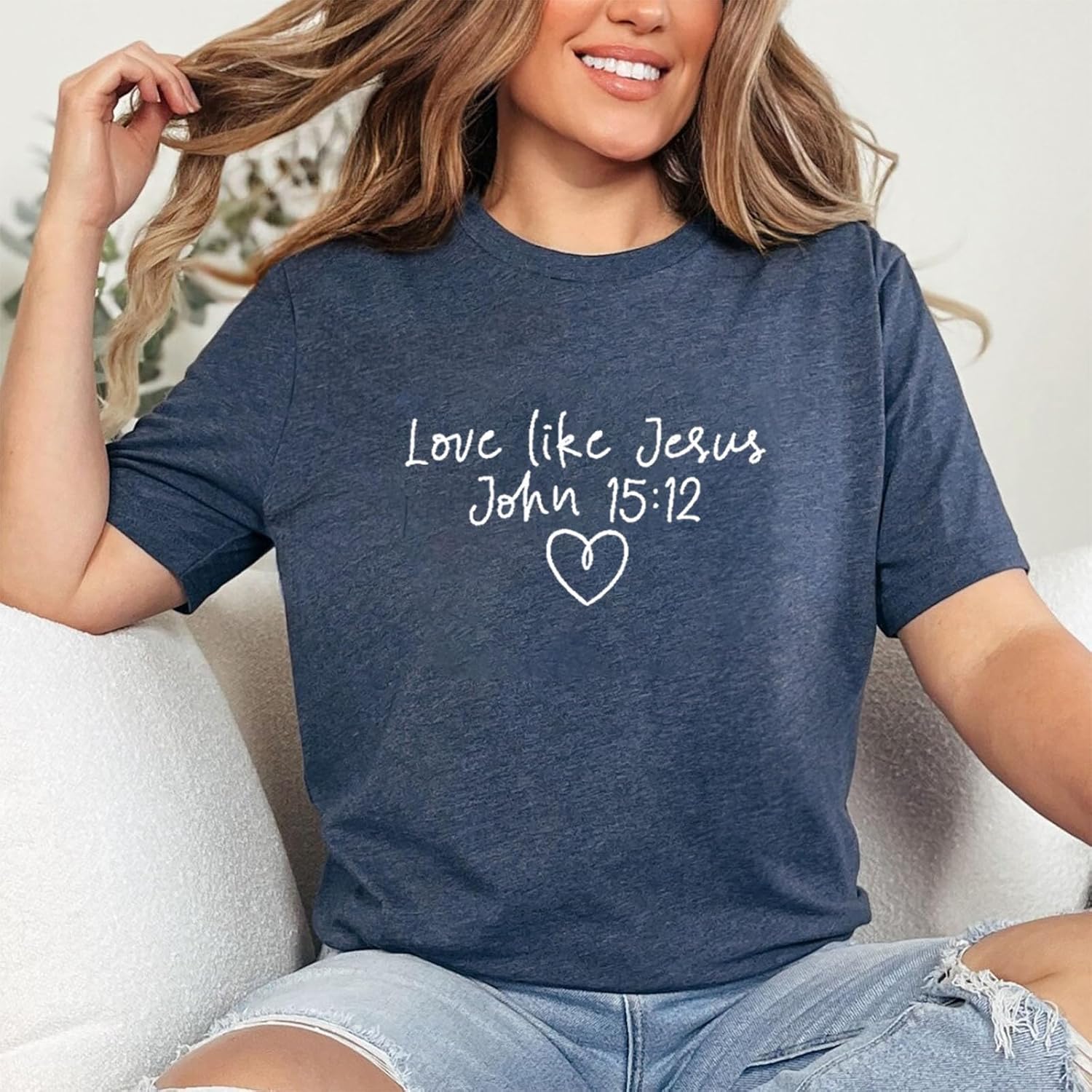 Christian Bible Verse T-Shirt Women Vintage Jesus Faith Tee Casual Religious Graphic Tops Shirt - Image 7