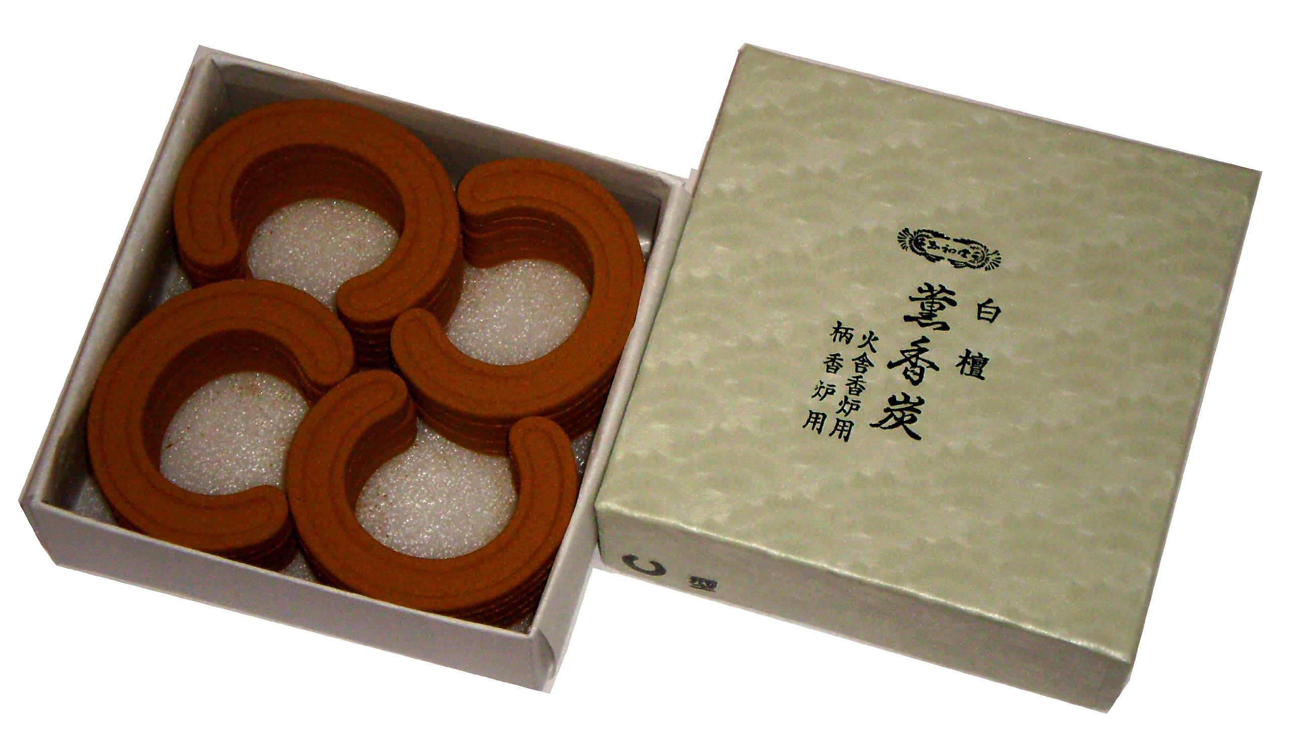 Amazon.co.jp: 超短寸 玉初堂のお線香 白檀薫香炭 馬蹄型 大20枚 #873