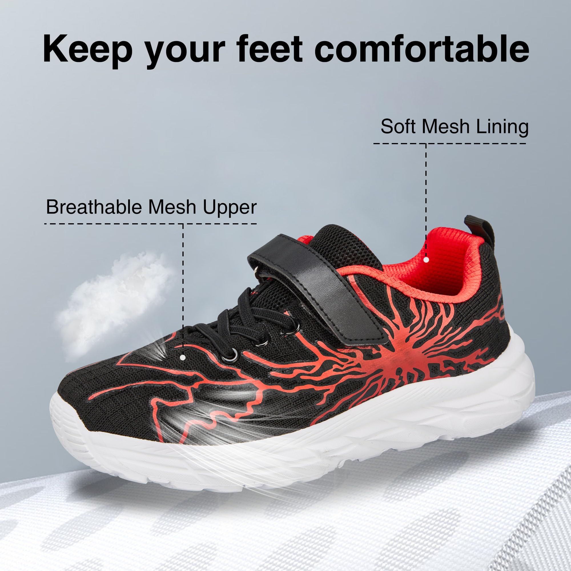 YZMML Scarpe Sportive Bambini Antiscivolo Comode e Leggere per Running e Outdoor Sneaker Casual Bambino Ragazze Ragazzi Scarpe da 28-39 EU