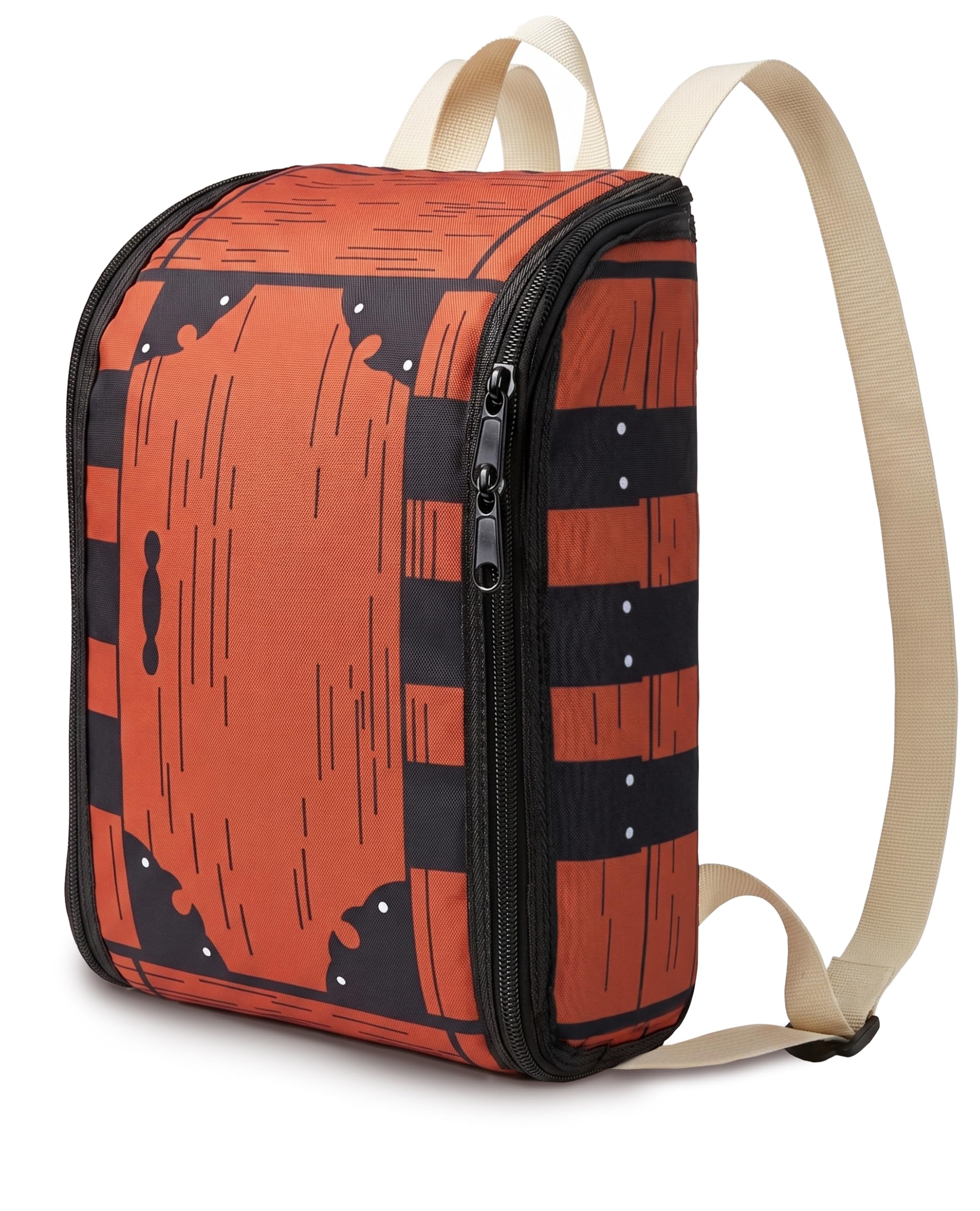 Mochila de cosplay, caja de regalo con impresión de madera, mini bolsa, accesorios de disfraces, accesorios de disfraces, 11.8 x 8.6 pulgadas, pequeña