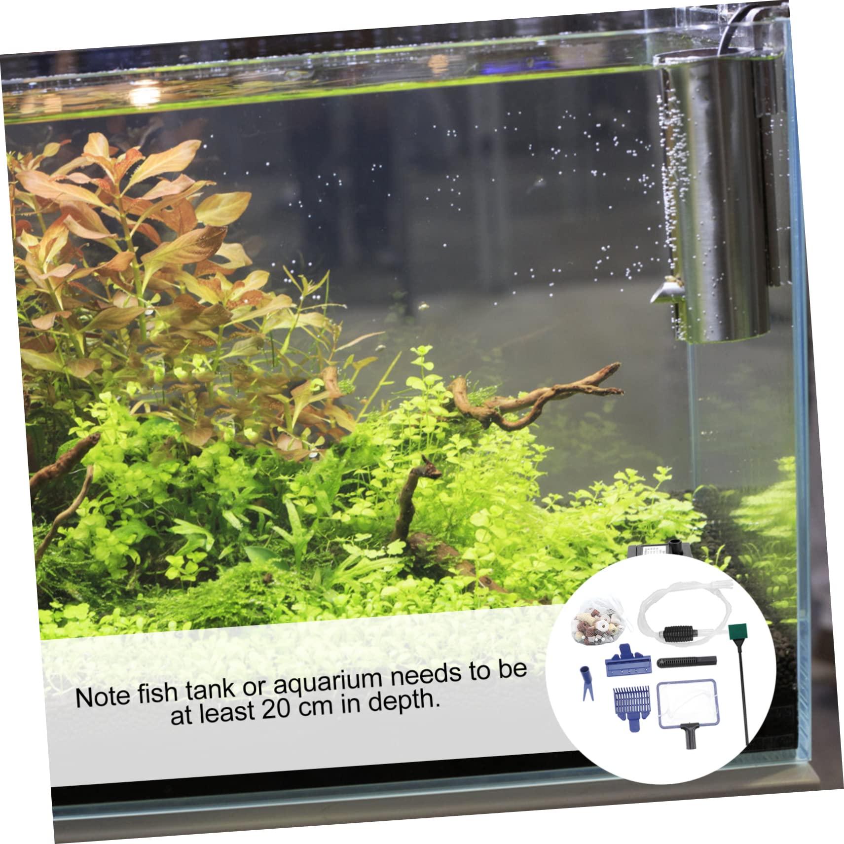 CIYODO Aquarium Tool Kit Fish Tank Set Water Changer Cleaning Tools Gravel Vacuum