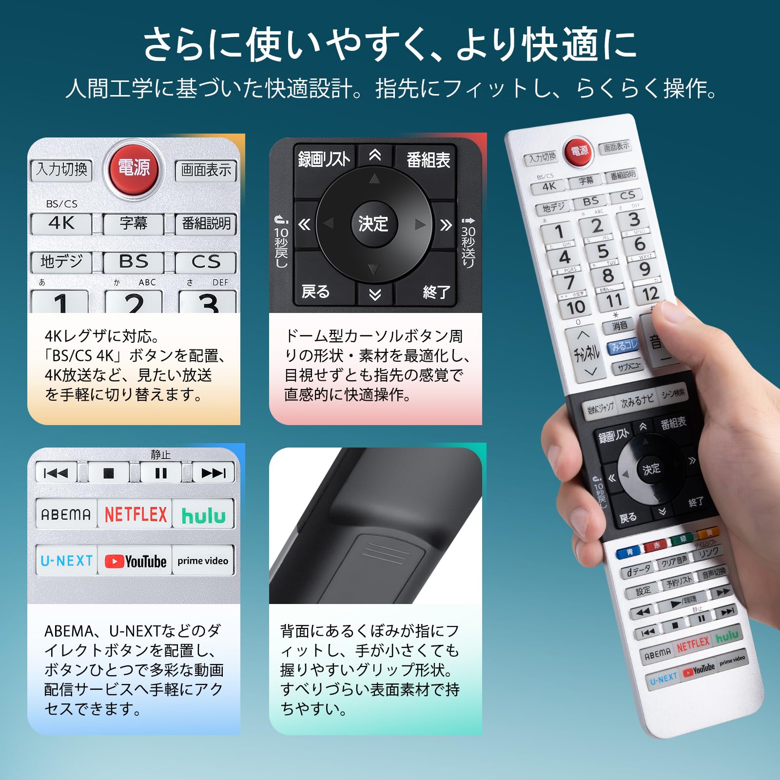 Amazon.co.jp: 東芝 レグザ用 テレビリモコン TOSHIBA REGZA 4Kテレビ