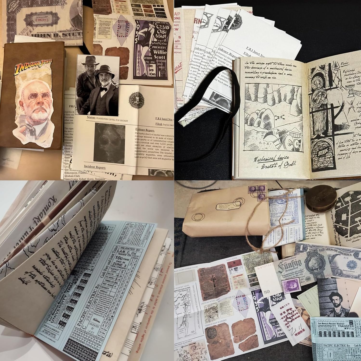 Grail Diary Indiana Journal, Indiana Grail Diary Props Toys, Vintage Leather Journal Classic Movie Prop Gifts