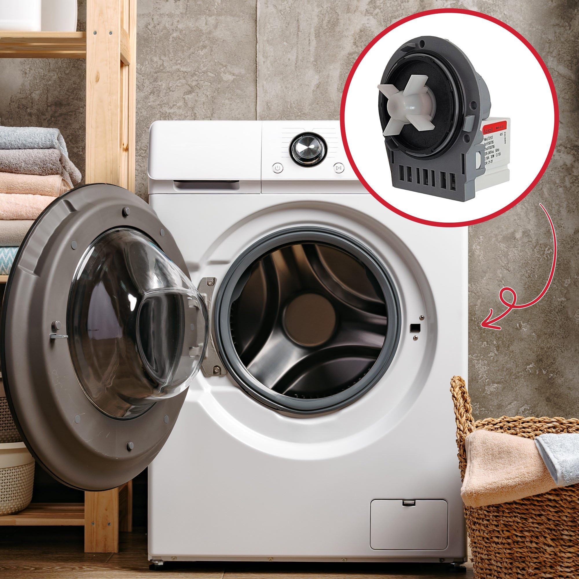 CANDY - POMPE DE VIDANGE ASKOLL 30W POUR LAVE LINGE CANDY
