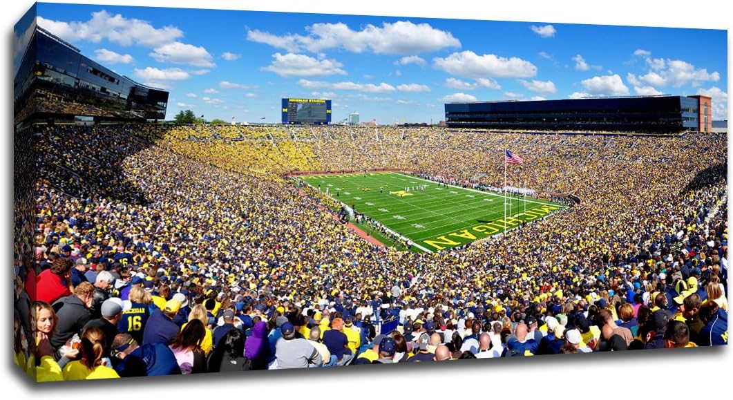 Michigan - College Football - 40x22 Gallery Wrapped Canvas Wall Art