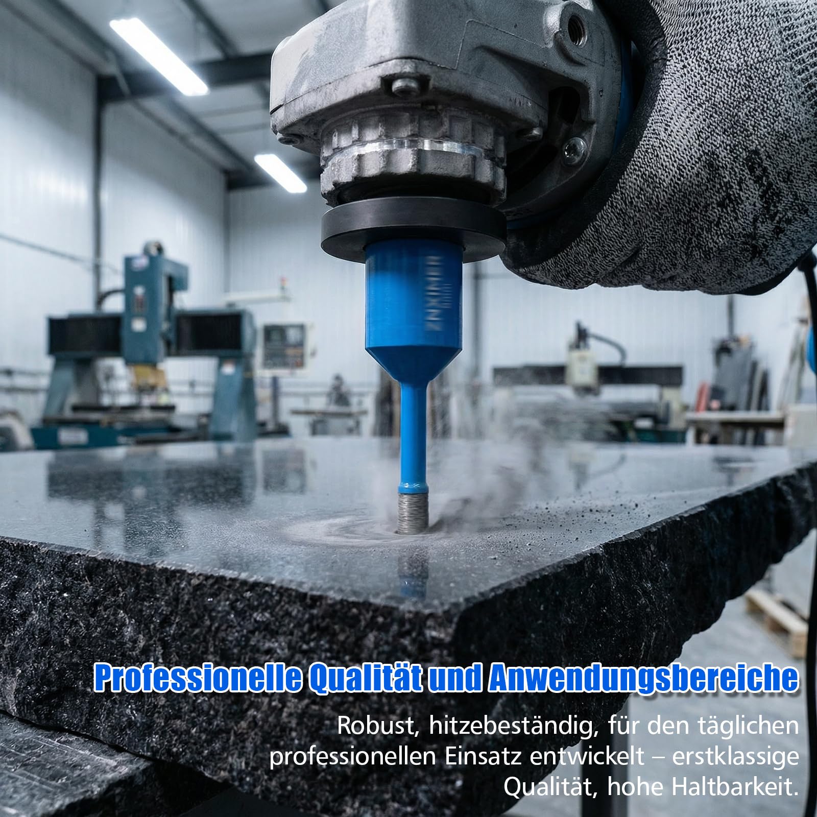 Diamant Fliesenbohrer 10mm - 5 Stück M14 Diamantbohrer Lochsäge für Fliesen Porzellan Keramik Marmor Granit Bohrungen, für Winkelschleifer