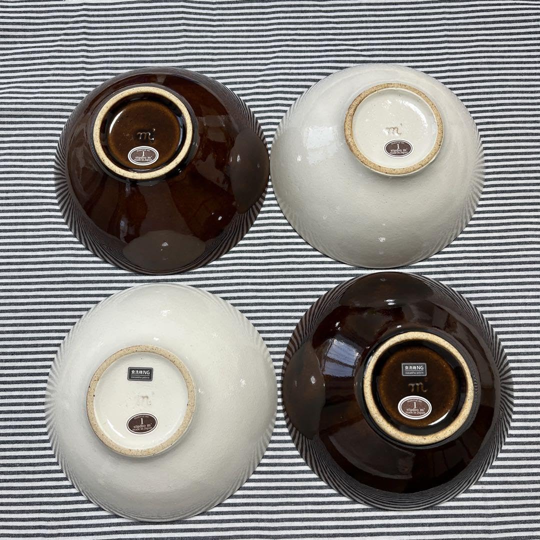 Amazon.co.jp: スタジオエム studiom' ブロス 6寸ボウル 粉引.飴