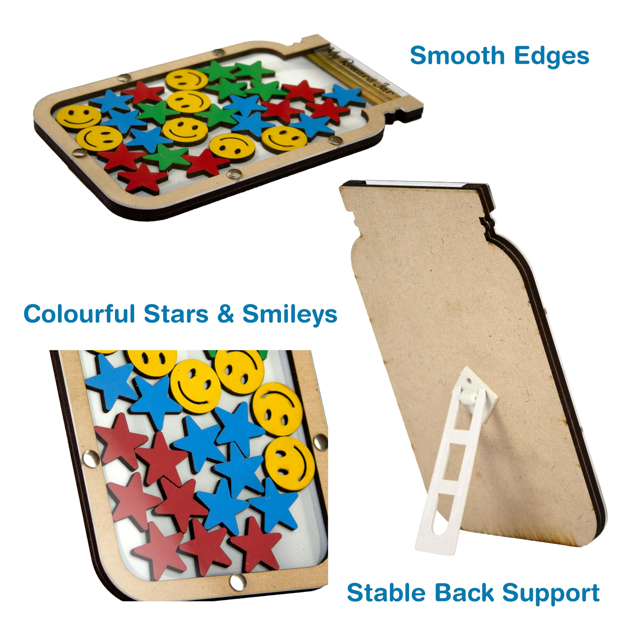 The Rosette Imprint Reward Jar for Kids | Star & Smiley Token System | Reward for Kids Behaviour | Reward Stars for Kids | Daily Chores Tracker | Positive Reinforcement Tool | Jar Design - Image 6 thumbnail