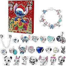 Christmas Advent Calendar Bracelet 2023 for Girls, 24 Days Christmas Countdown Calendar with 22PC DIY Charm Beads and 2 Bracelets, Xmas Stocking Stuffer Gifts Idea,Jewelry Christmas Gifts for Girls Kids Daughter (Advent Calendar Jewelry 1)
