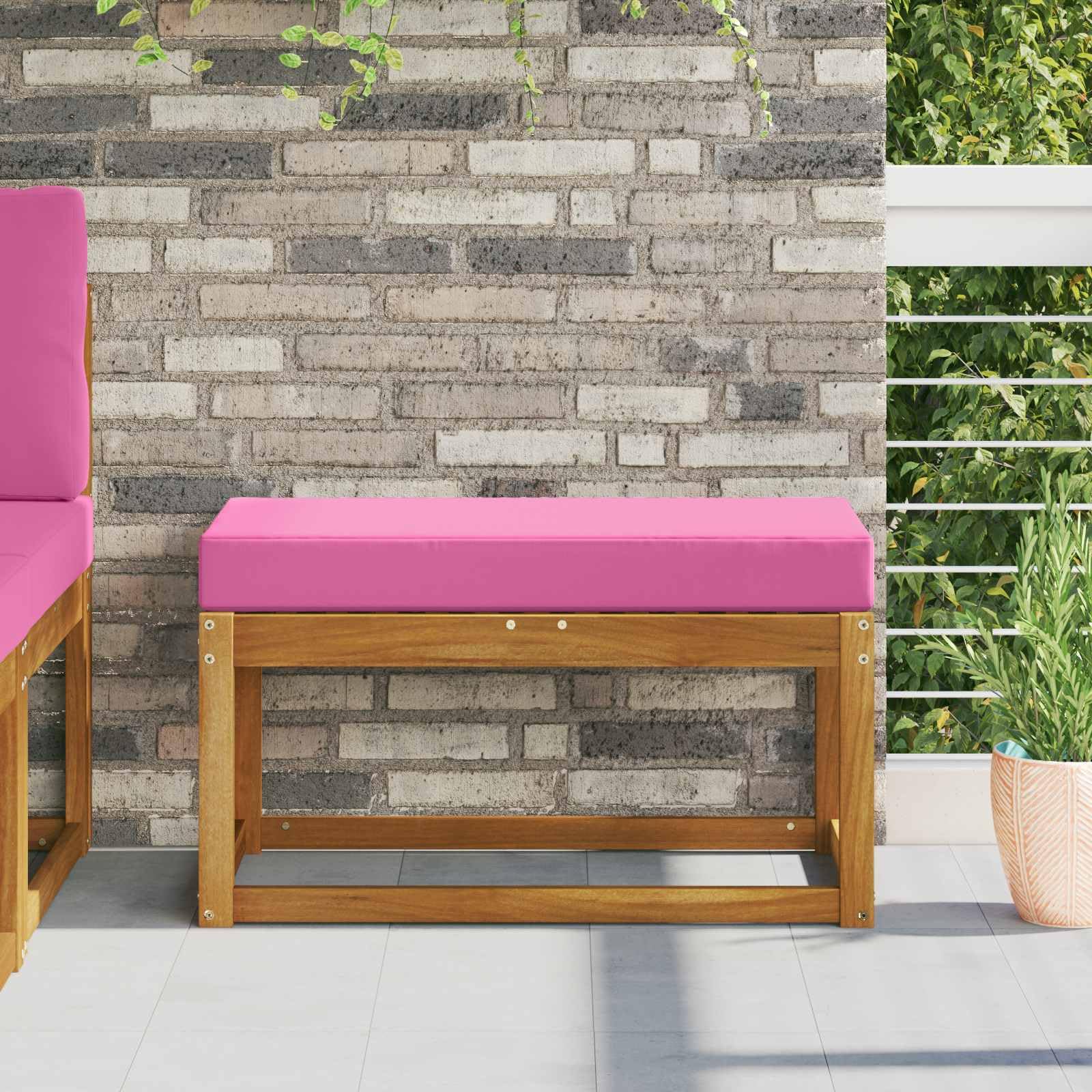 Cuscino per seduta rosa 80 x 40 x 8 cm in 100% poliestere con imbottitura in schiuma ergonomica sfoderabile lavabile per sedia poltrona cucina interno ufficio comfort postura