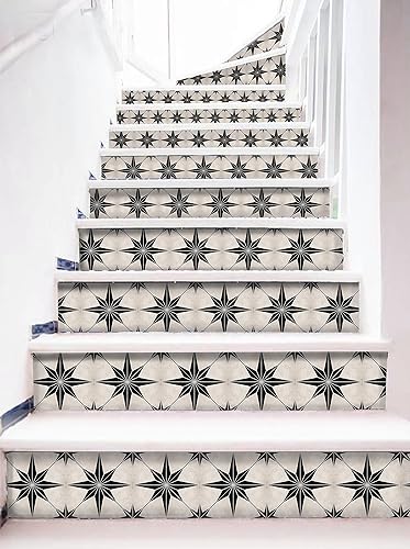 Miniatura 4 de Tira de vinilo autoadhesiva, fácil de recortar y limpiar, reposicionable, removible, resistente al agua, murales para calcomanías de escalera