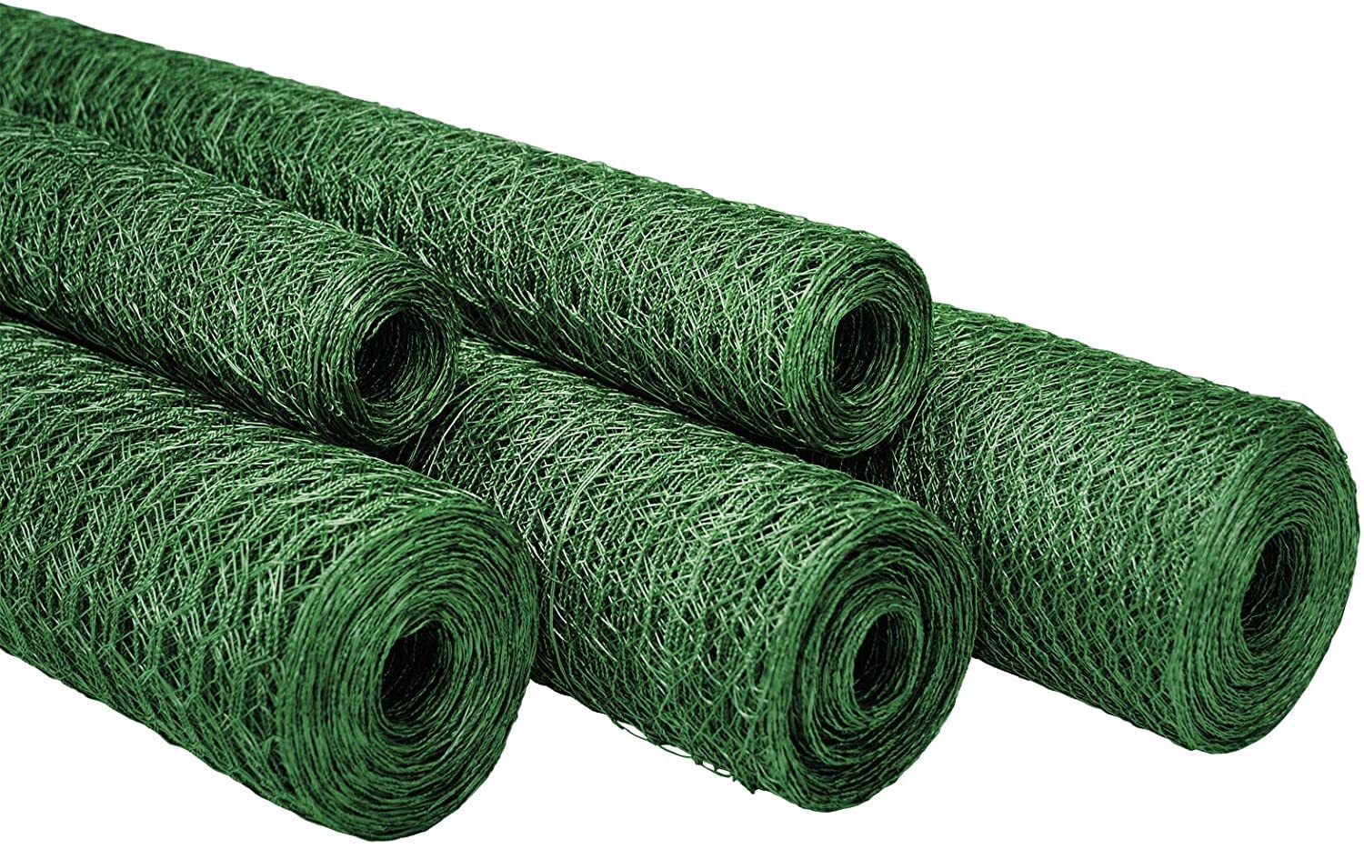 KARAT Grillage à Poule Poussins Oiseaux,Tissu métallique,Fil à Lapin,Cloture du Balcon Poulailler Jardin volière,Enclos inoxydable Maille Hexagonale (Vert, Hauteur 100 cm, Longueur 25 m, maille 13 mm)