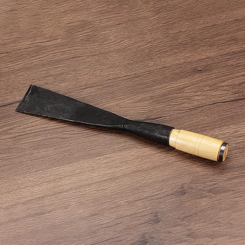 Miniatura 5 de HARFINGTON Cincel de madera recto de 2 pulgadas, hoja de borde biselado, herramientas manuales para carpintería con mango redondo para tallar muebles